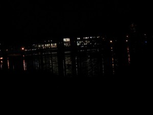 University lake at night